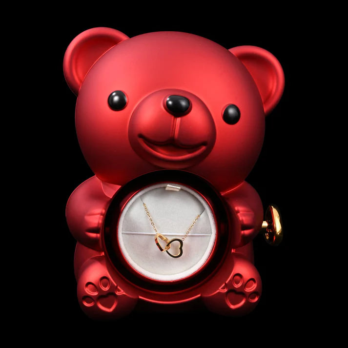 Eternal Rose Bear - W/ Engraved Necklace