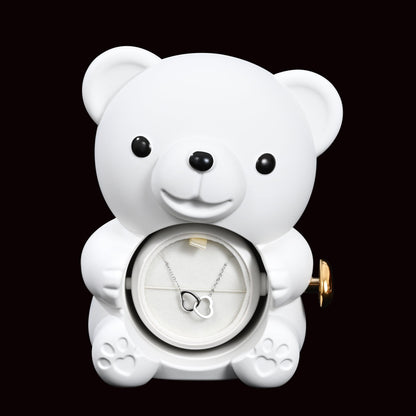 Eternal Rose Bear - W/ Engraved Necklace