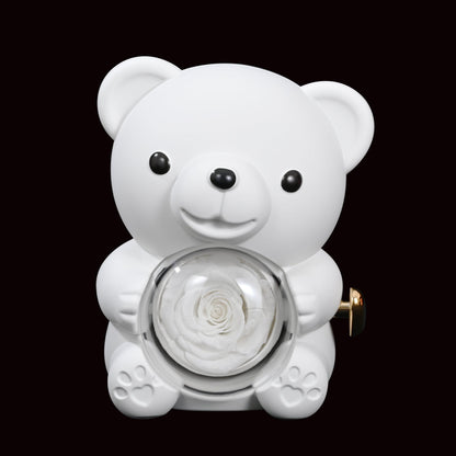 Eternal Rose Bear - W/ Engraved Necklace
