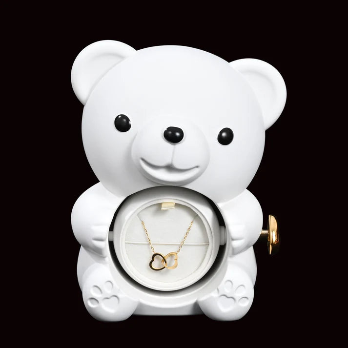 Eternal Rose Bear - W/ Engraved Necklace